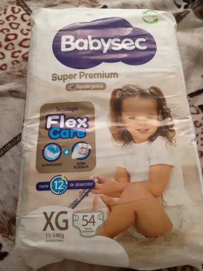Pañales Babysec Super Premium XG 54 unidades - miniatura 1