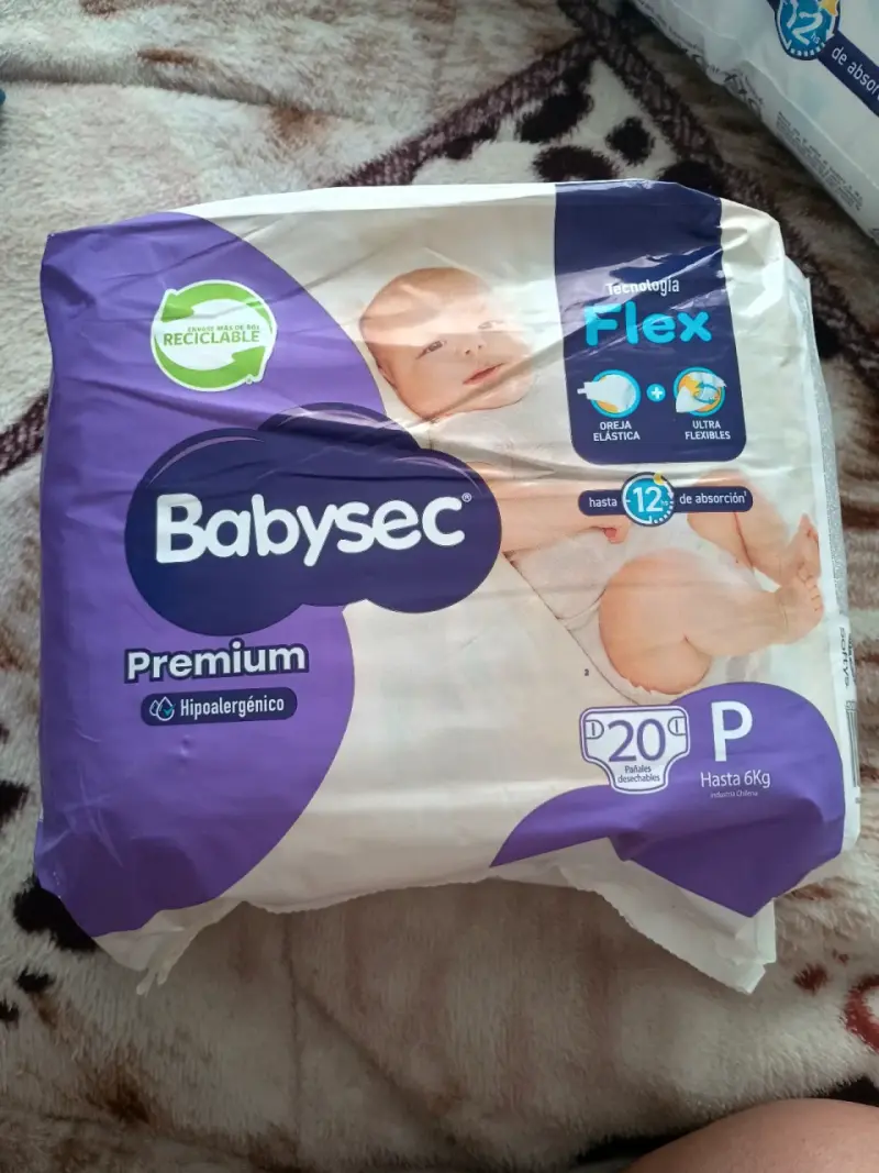 Pañales Babysec Premium P 20 unidades