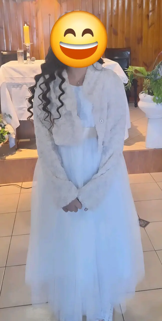 Vestido de Primera Comunión Blanco con Encaje - 2