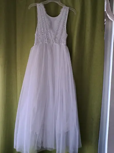 Vestido de Primera Comunión Blanco con Encaje - miniatura 4