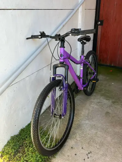 Bicicleta de montaña morada para adultos - miniatura 1