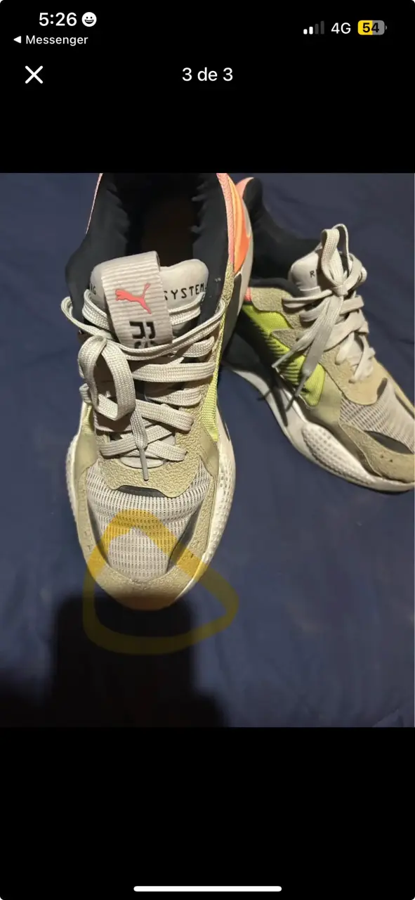 Zapatillas deportivas Puma RS-X beige y amarillo - 4