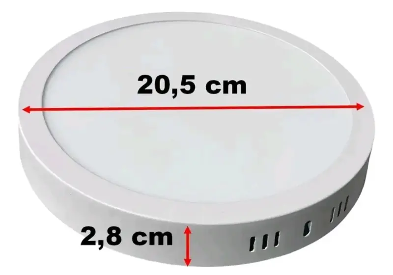 Luz LED empotrable redonda 20.5 cm - 2