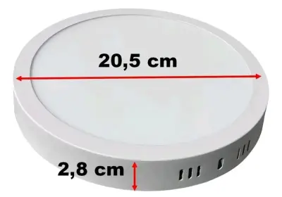 Luz LED empotrable redonda 20.5 cm - miniatura 2