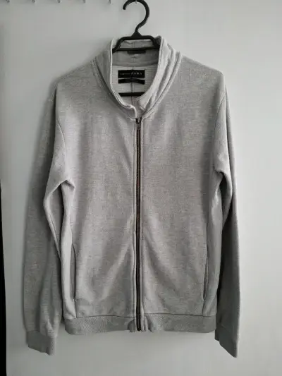 Poleron gris con cierre Zara - miniatura 1