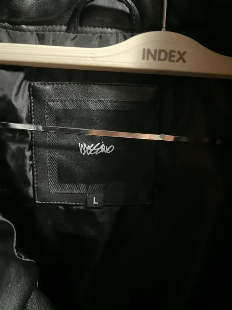 Chaqueta de cuero negra para hombre - 10