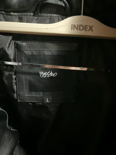 Chaqueta de cuero negra para hombre - miniatura 10