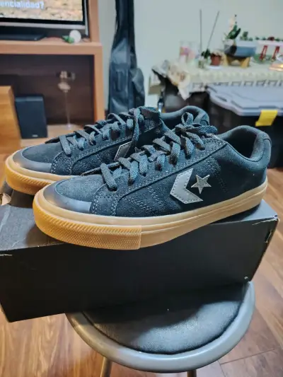 Zapatillas Converse negras con suela de goma - miniatura 5