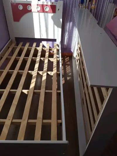 2 Camas individual tipo nido de madera para niños - miniatura 3