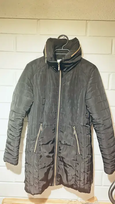Abrigo acolchado negro para mujer Elle - miniatura 1