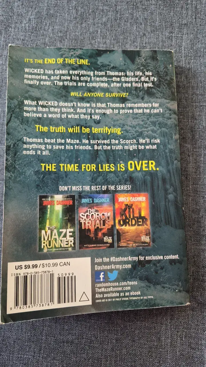 Libro The Death Cure de James Dashner - 2