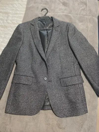 Chaqueta de vestir gris jaspeada para hombre Trial - miniatura 1