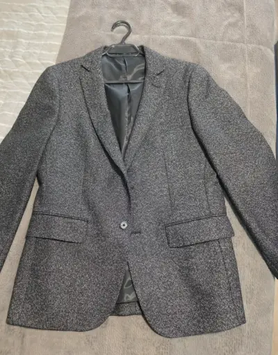 Chaqueta de vestir gris jaspeada para hombre Trial - miniatura 2