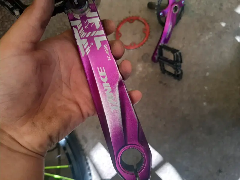 Biela de bicicleta Tanke FC-4000 púrpura - 5