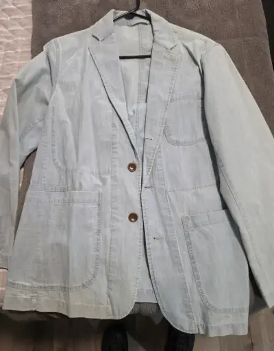 Blazer de Lino Azul Claro Saville Row Talla S - miniatura 1