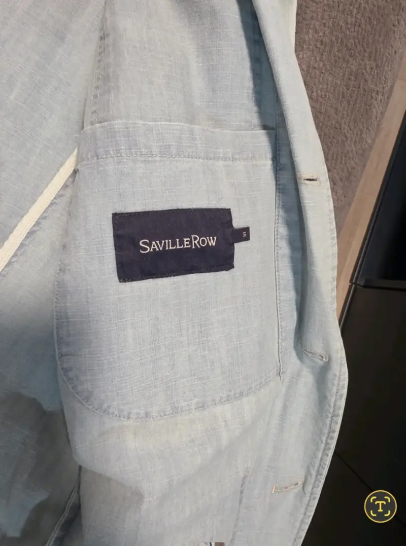 Blazer de Lino Azul Claro Saville Row Talla S - 2