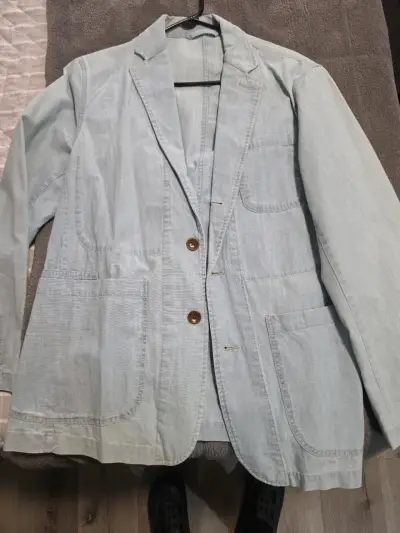 Blazer de Lino Azul Claro Saville Row Talla S - miniatura 3