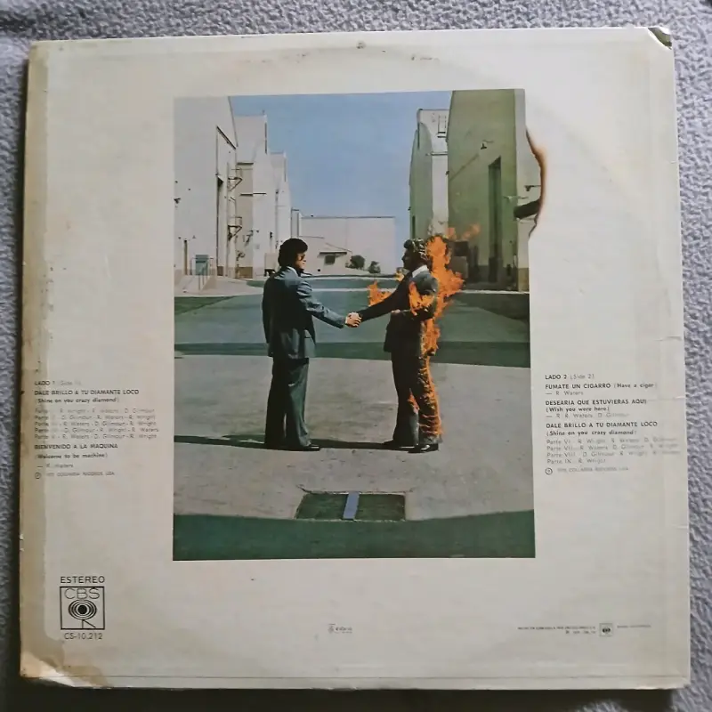 Vinilo Pink Floyd Wish You Were Here 1975 - 3