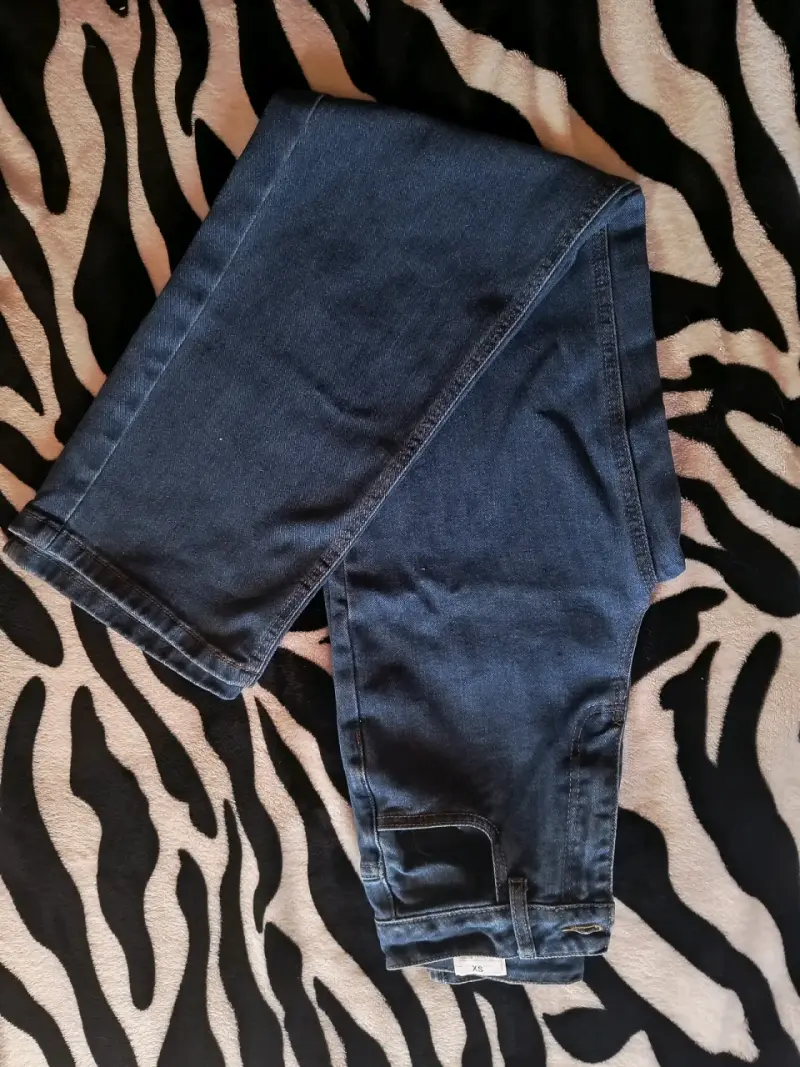 Jeans azul oscuro para mujer talla XS - 1