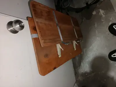 Mesa plegable de madera para balcón - miniatura 1