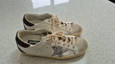 Zapatillas Golden Goose Superstar blancas con estrella - miniatura 3