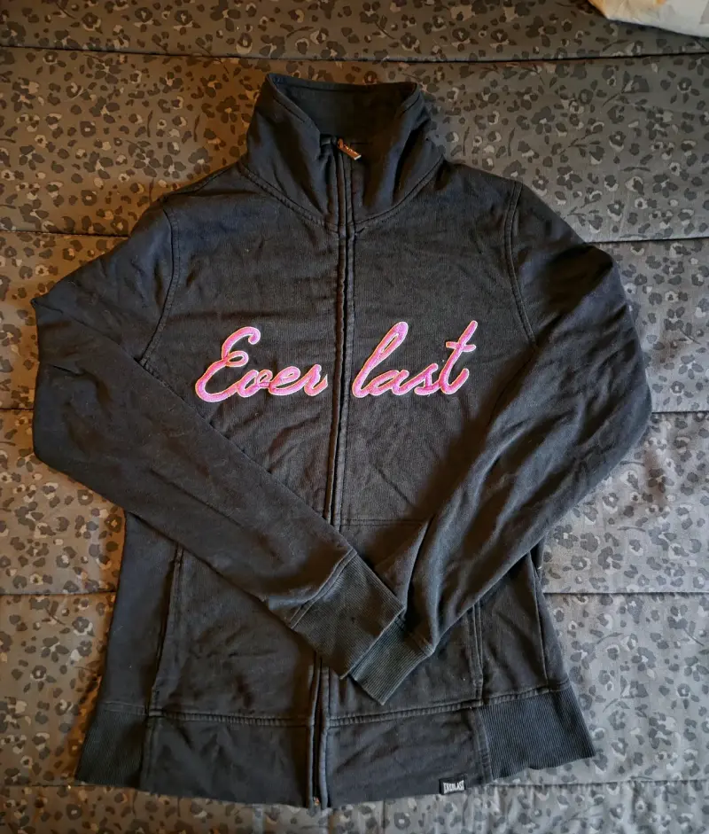 Polerón Everlast negro con cierre para mujer - 1