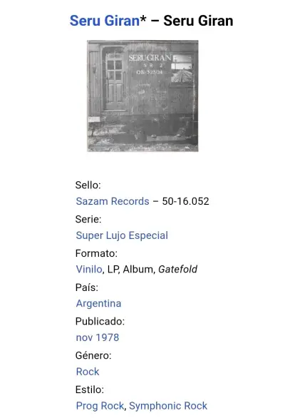 Vinilo Serú Girán Original de Época - miniatura 4