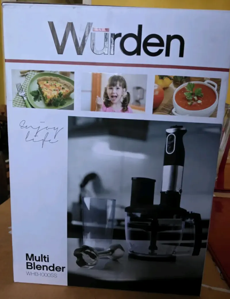 Licuadora de Mano Würden WHB-1000SS Nueva - 4