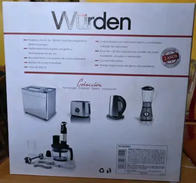 Licuadora de Mano Würden WHB-1000SS Nueva - miniatura 5