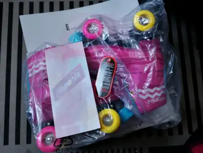 Patines de cuatro ruedas Phoenix rosados para niñas - miniatura 3