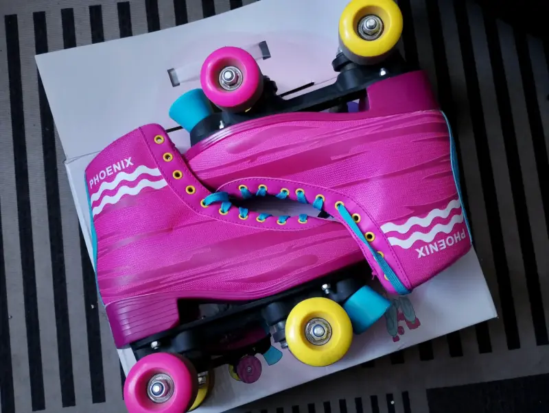 Patines de cuatro ruedas Phoenix rosados para niñas - 4
