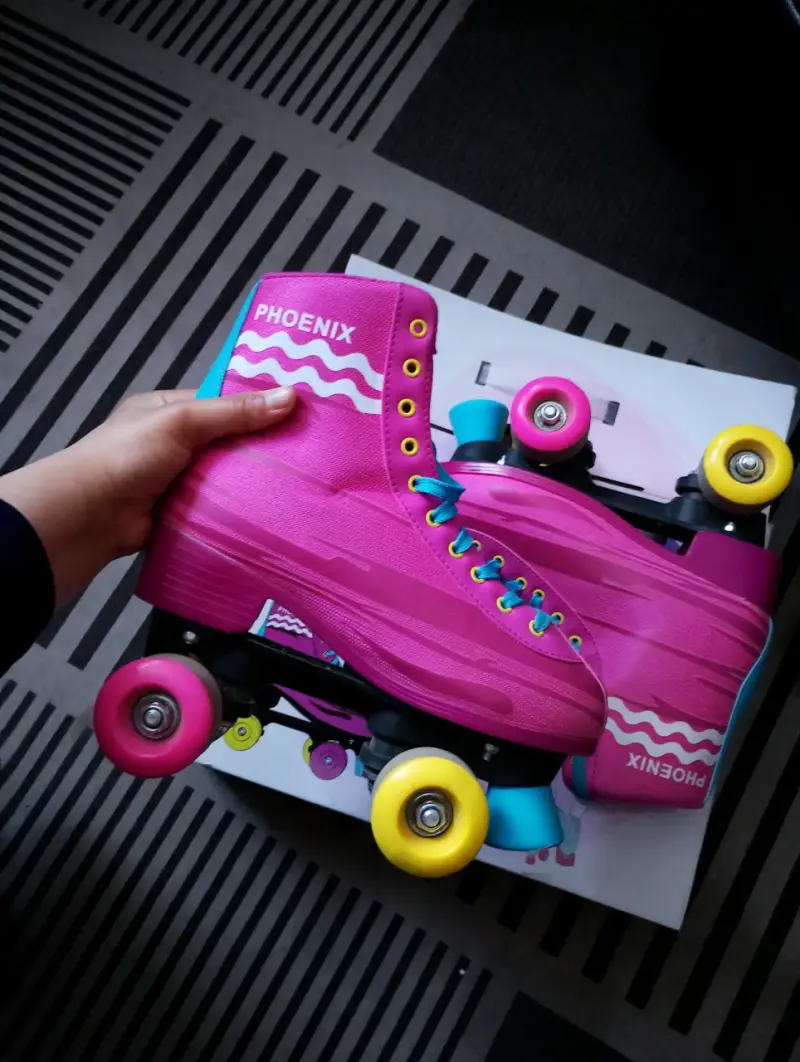 Patines de cuatro ruedas Phoenix rosados para niñas - 5