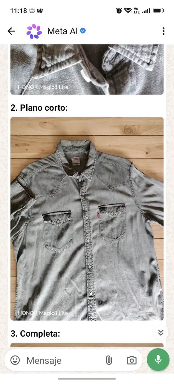 Camisa de mezclilla gris Levi's para hombre - 2