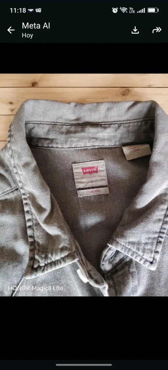 Camisa de mezclilla gris Levi's para hombre - 3