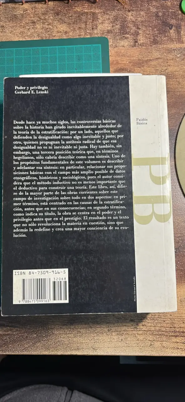 Libro Poder y Privilegio de Gerhard E. Lenski - 2
