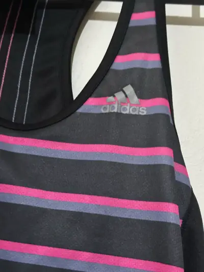Polera deportiva Adidas rayada para mujer - miniatura 3