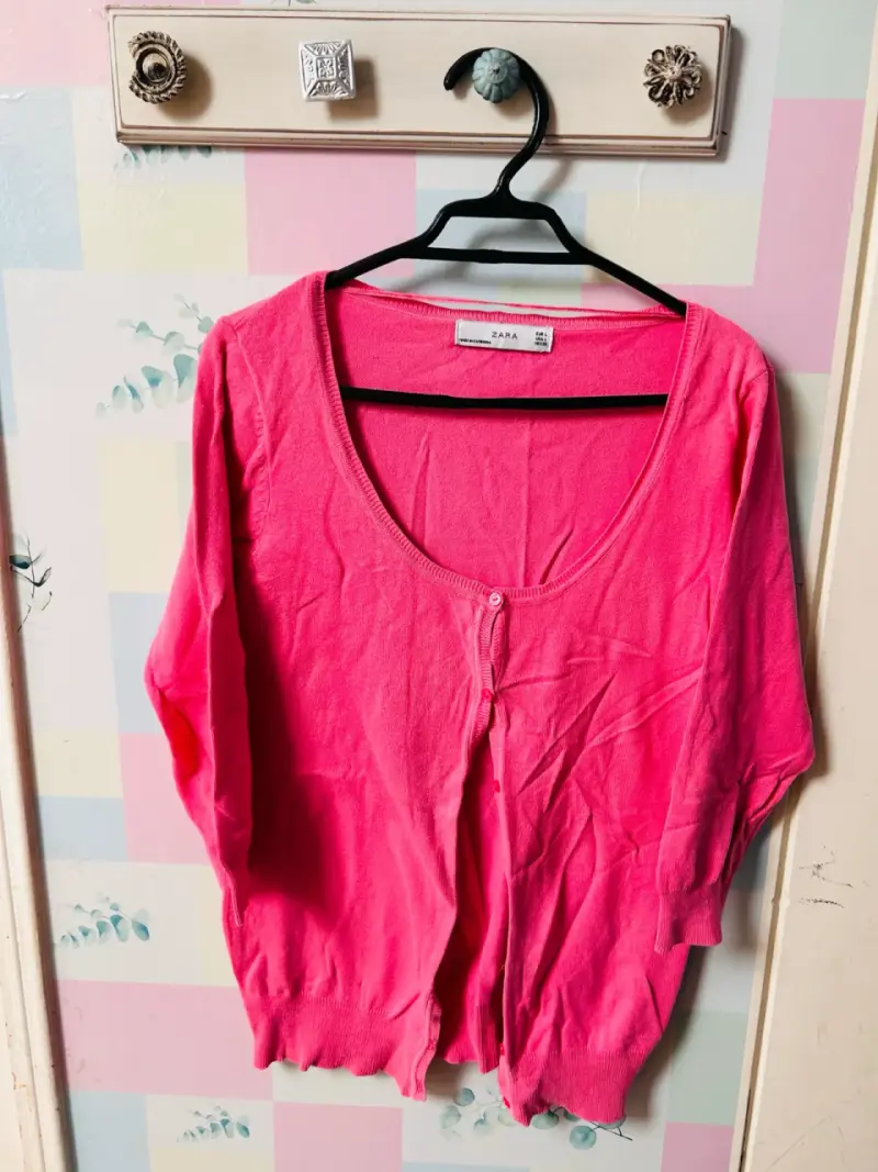 Cardigan rosa de mujer Zara