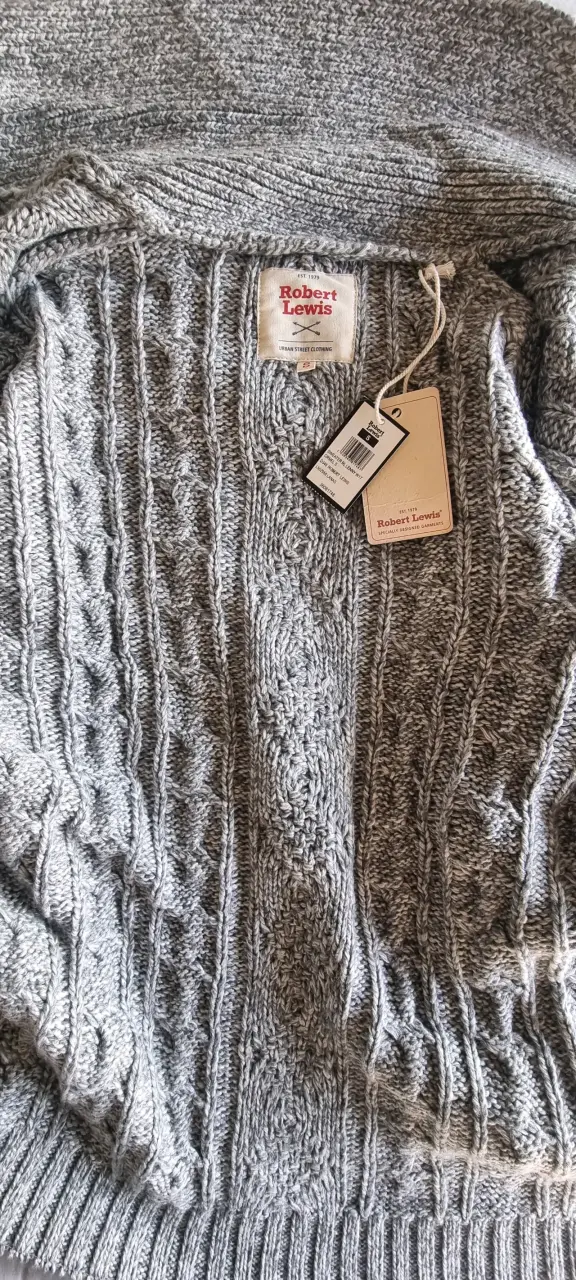 Cárdigan de lana gris Robert Lewis - 6