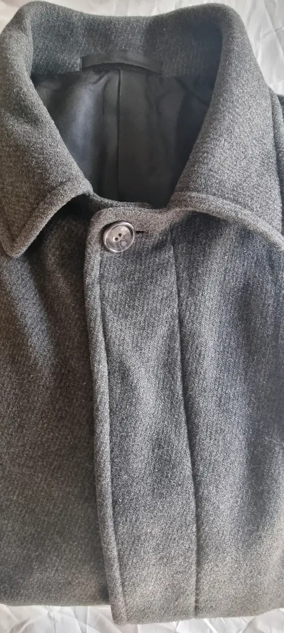 Abrigo gris de lana estilo italiano - 1