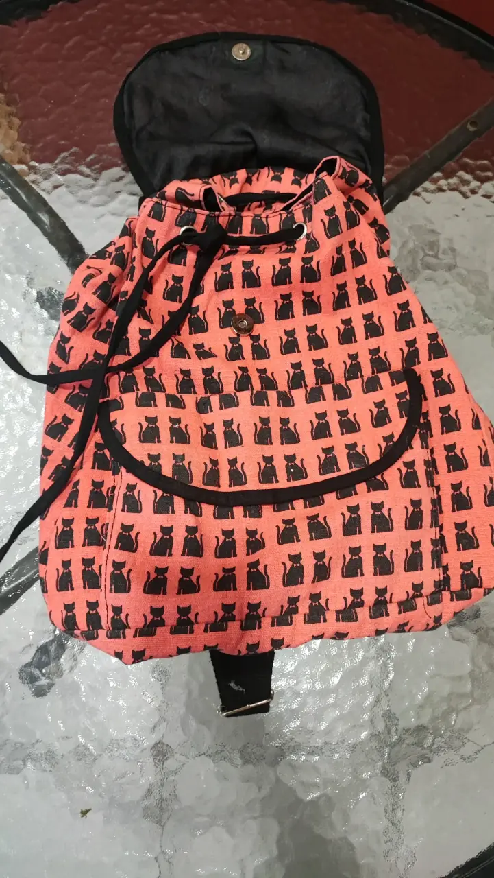 Mochila estampada con diseño de gatos - 2