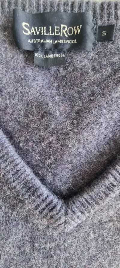 Suéter de lana Saville Row gris - miniatura 1