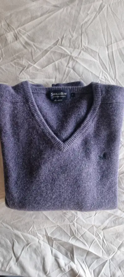Suéter de lana Saville Row gris - miniatura 2