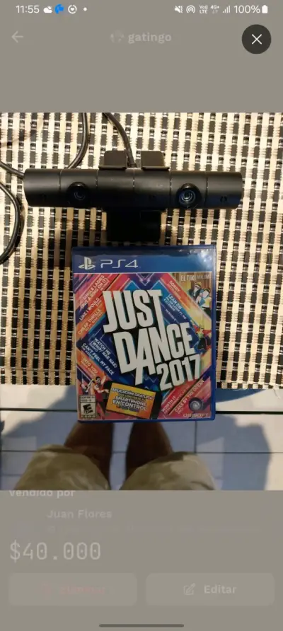 Cámara PS4 con juego Just Dance 2017 - miniatura 1