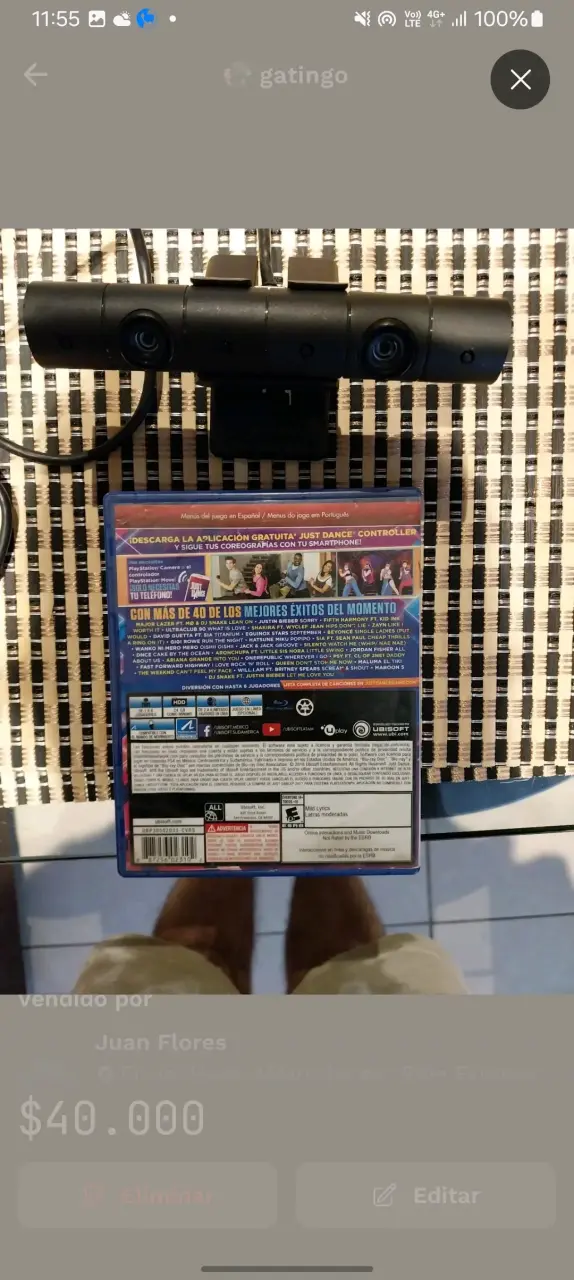 Cámara PS4 con juego Just Dance 2017 - 2