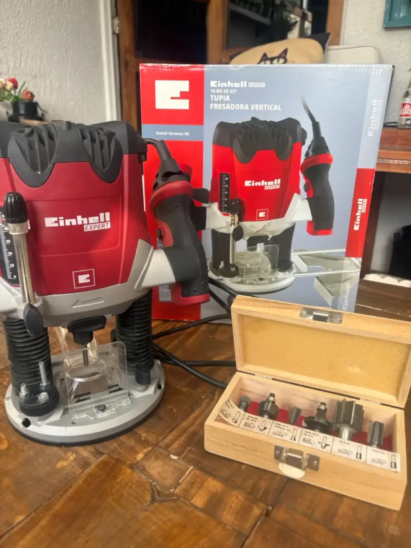Fresadora Vertical Einhell TE-RO 55 Kit con Accesorios - 2