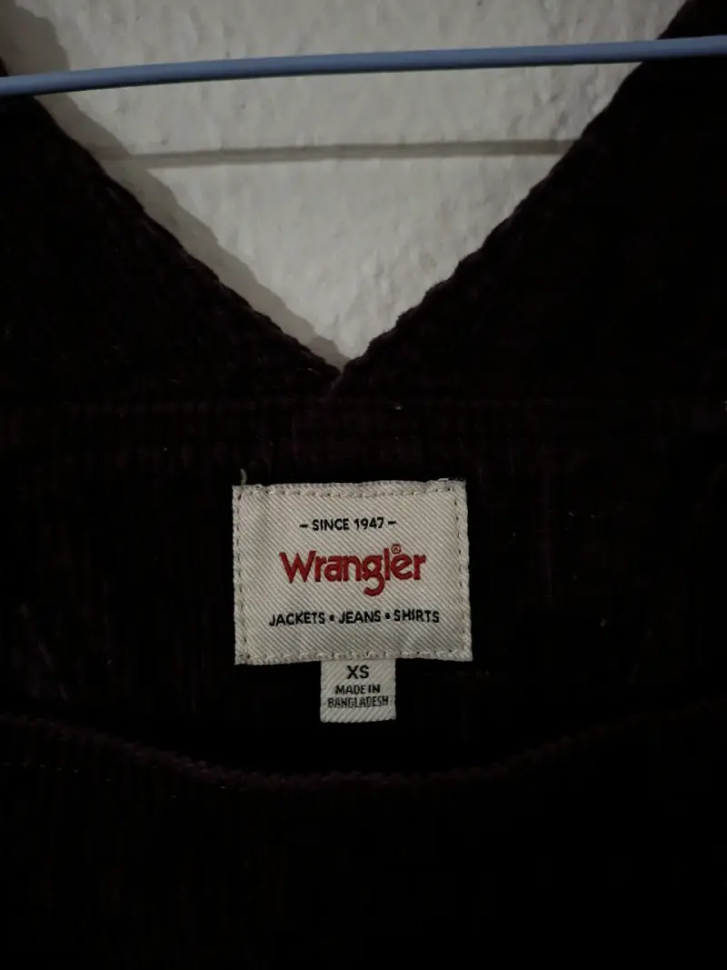 Jardinera de pana Wrangler color burdeos - 4