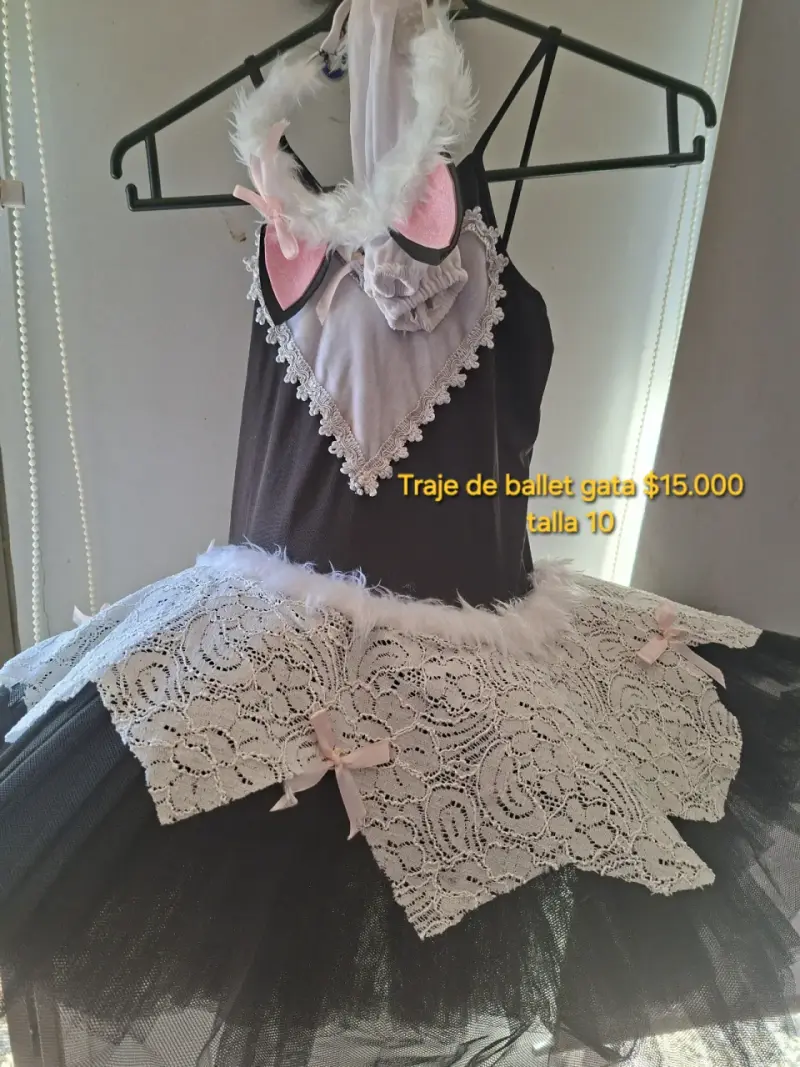 Disfraz de ballet de gata para niña talla 10