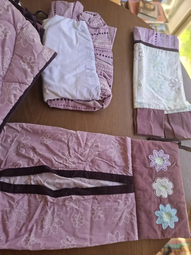 Protector de cuna NoJo floral morado - 5