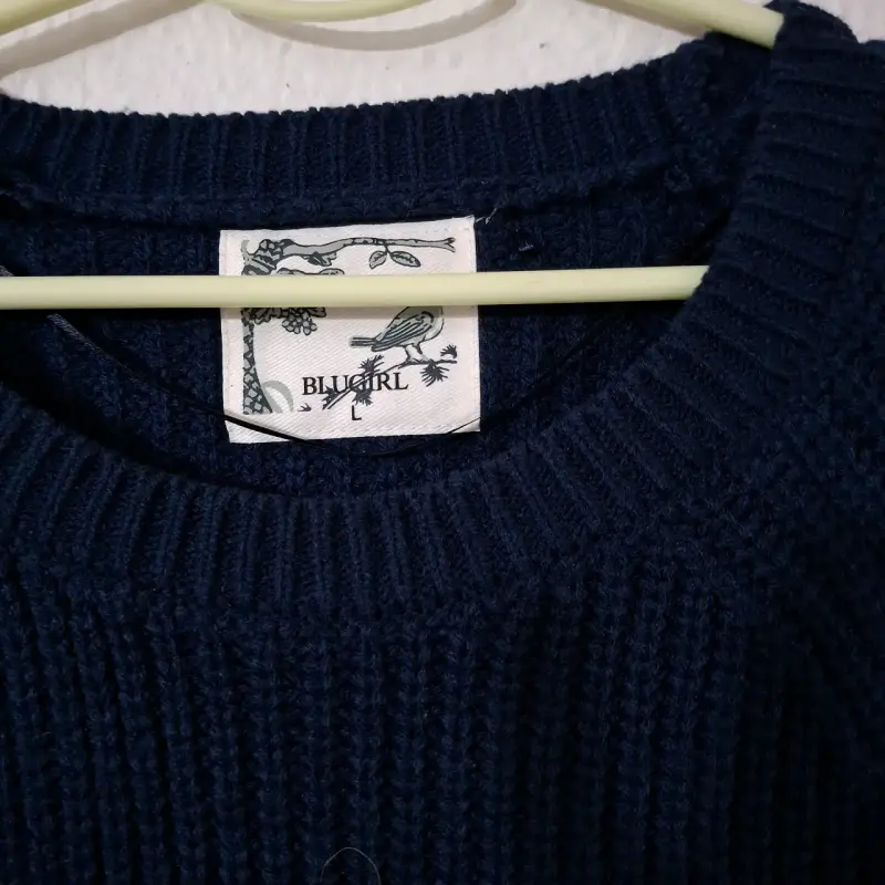 Suéter azul marino de lana para mujer Blugirl - 3