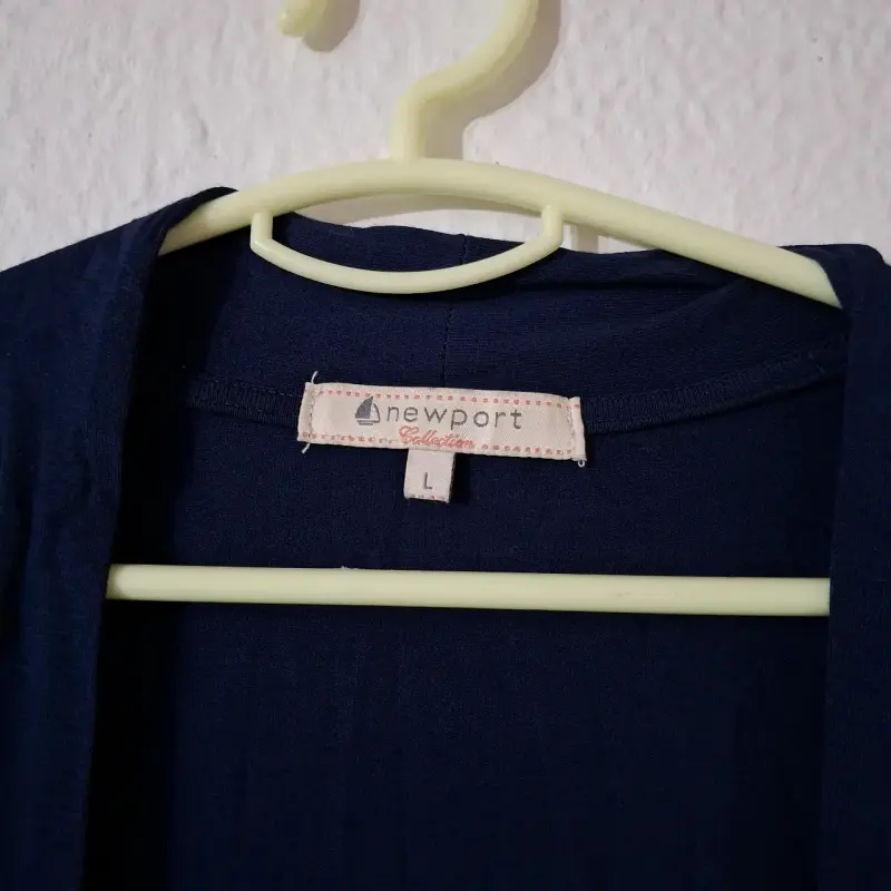 Cárdigan Largo Azul Newport Talla L - 3
